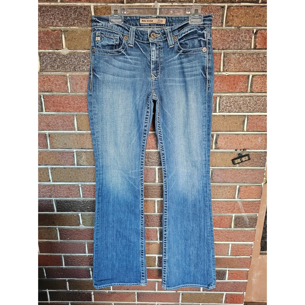 Big Star Maddie Mid Rise Fit Bootcut Jeans Blue 28L